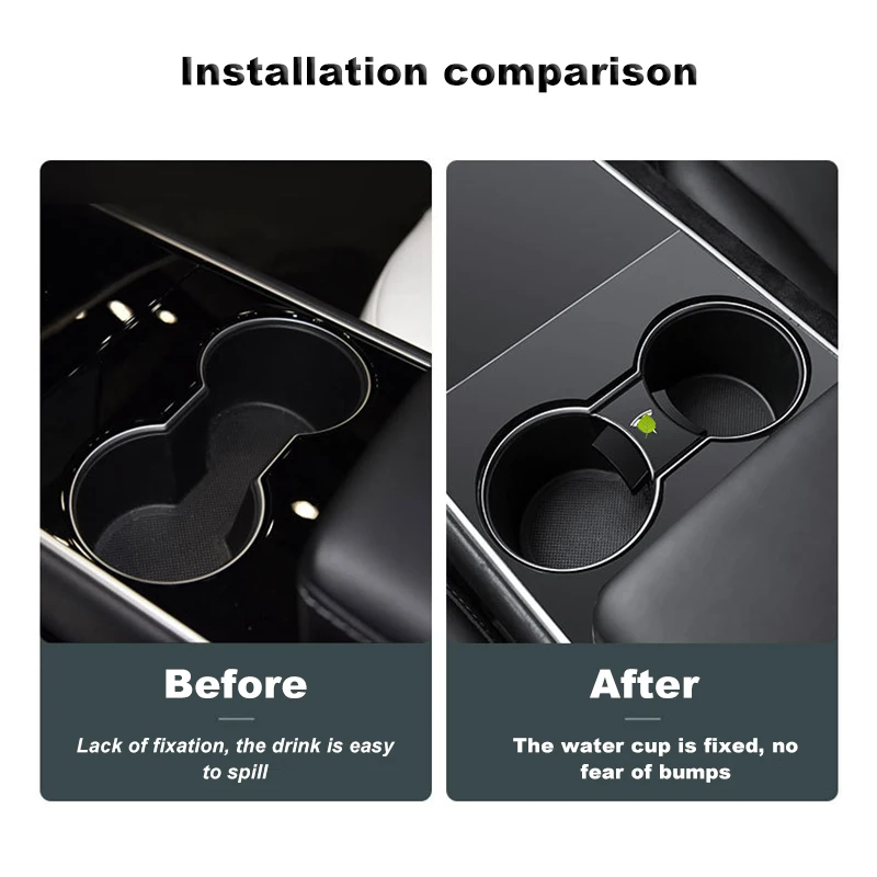 car cup holder clip for tesla model 3 2021 model y 2021 accessories car water cup slot slip limit clip abs cup holder limiter free global shipping