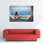 Плакаты и принты морской пейзаж Красивая девушка HD Настенная картина художественный постер картина Картина декоративный Декор для дома