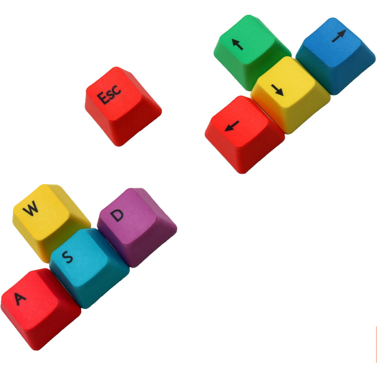 

cmyk rgby colorful cherry profile pbt keycap for mechanical keyboard Dye Sub wasd arrow key