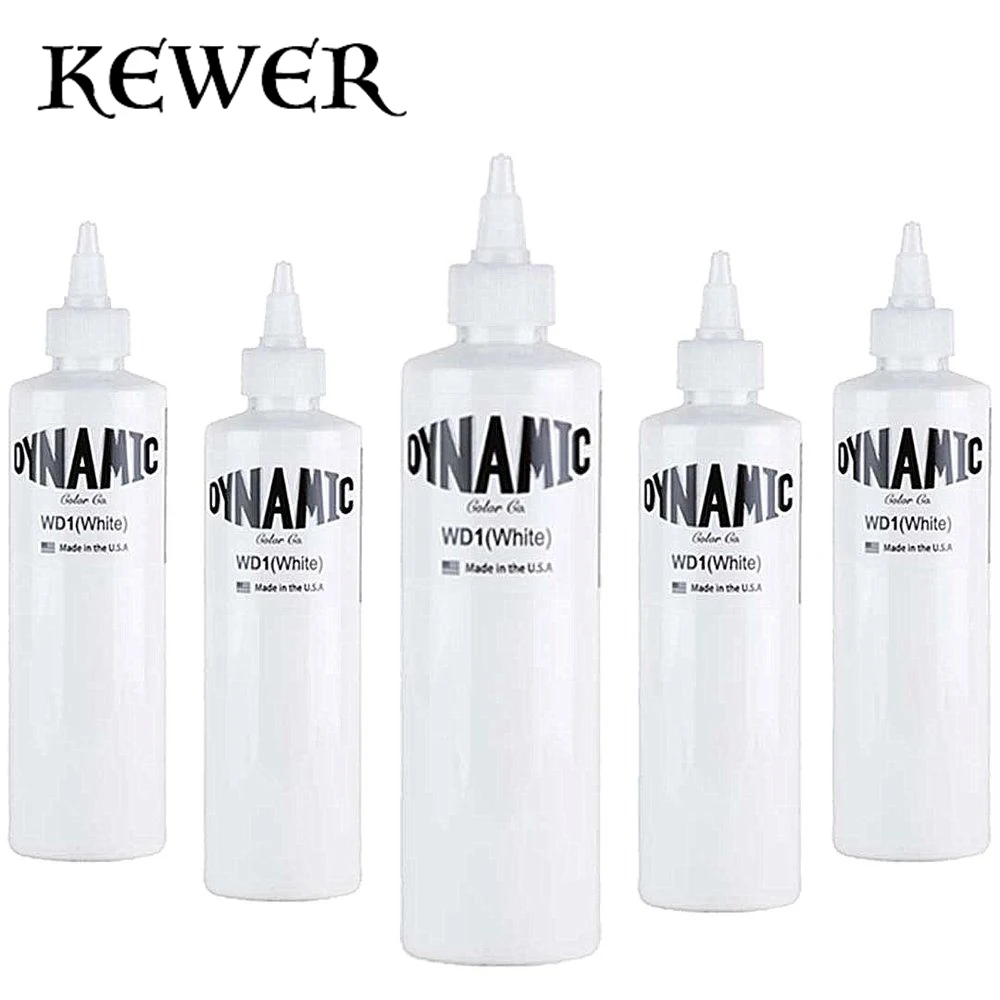 

KEWER DYNAMIC 250ML Professinal Tattoo Ink White Permanent Makeup Pigment Microblading Ink Suitable For Body Beauty Tattoo Art