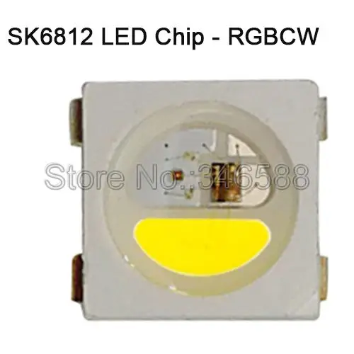 SK6812 RGBCW 10-1000 шт. WS2812B светодиодный чип RGB 5050 SMD черный/белый печатных плат SK6812 RGBCW RGBNW RGBWW индивидуально адресуемых чип Пиксели 5V - Испускаемый цвет: SK6812 RGBCW