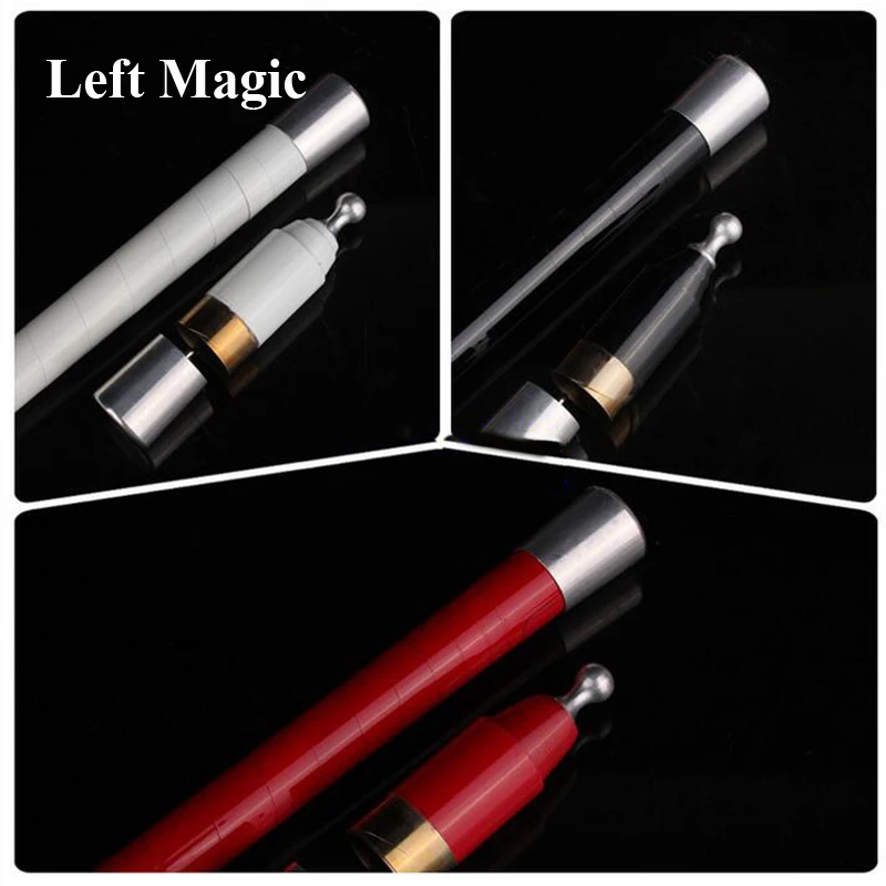

" 1 Pcs Metal Vanishing Cane Magic Tricks ( 3 Colors) Red Black White Shrink Sticks Close Up Magic Stage Magic Props Accessories