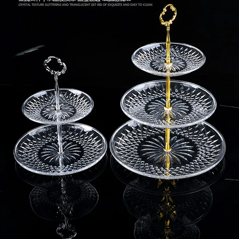 Европейский Стиль три Слои подставка для свадебного торта фрукты Снэк поддон