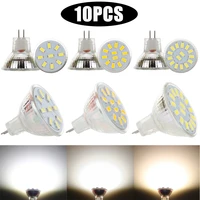 10pcs mr11 gu4 led spotlight bulbs ac dc 12v 24v 5733 smd 9leds 12leds 15leds warmcoldneutral white lamp replace halogen light