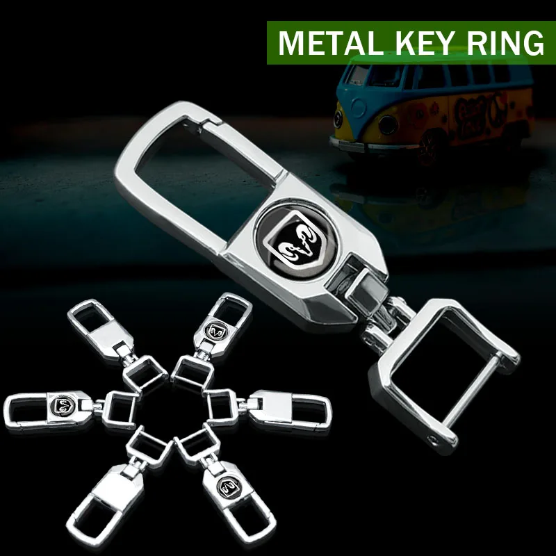 

1pcs Car Metal Keychain Creative Key Holder Keyring for Dodge Challenger RAM 1500 Charger Avenger Caliber Nitro Auto Accessories