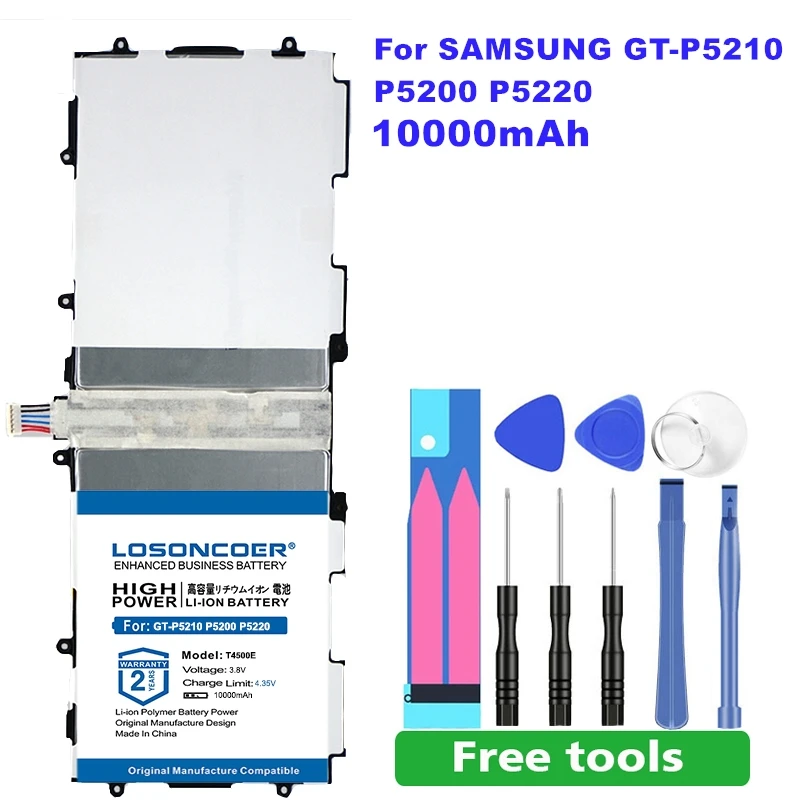 Аккумулятор LOSONCOER 10000 мАч T4500K T4500C T4500E для Samsung Galaxy Tab 3 10 1|Батареи планшетов и