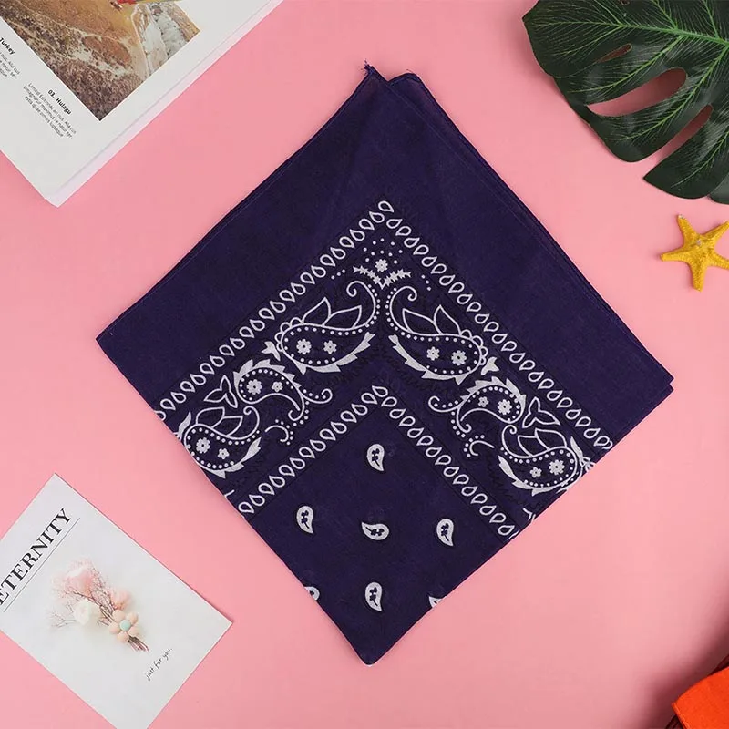 Outdoor Cool Activities Riding Collar Cute Women Print Bandana Scarf Square Head Scarf Female Motorcycle Headwear