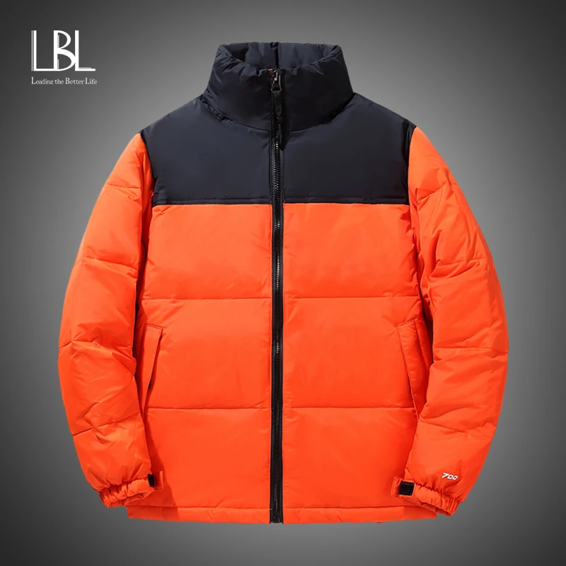 

Зимние брендовые Лоскутные парки для мужчин 2021 Пара толстых хлопковых Пальто повседневные с воротником-стойкой теплые пуховики мужские же...