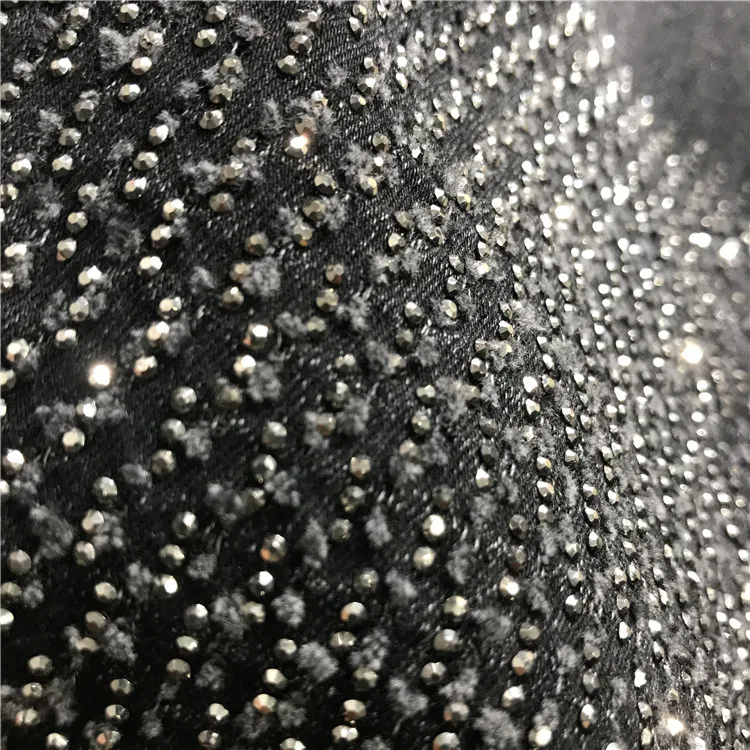 

Jeans Pants Woman 2020 Spring New High-Waist Knee Rhinestone Stretch Slim-Fit Pencil Jeans Trousers Skinny Denim Pants Girls