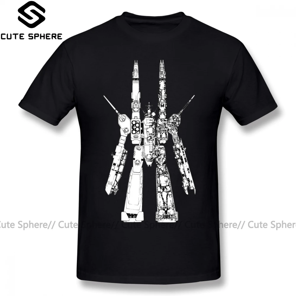 Robotech футболка SDF Macross футболка с коротким рукавом Милая футболка с принтом Лето 100 хлопок мужская футболка плюс размер