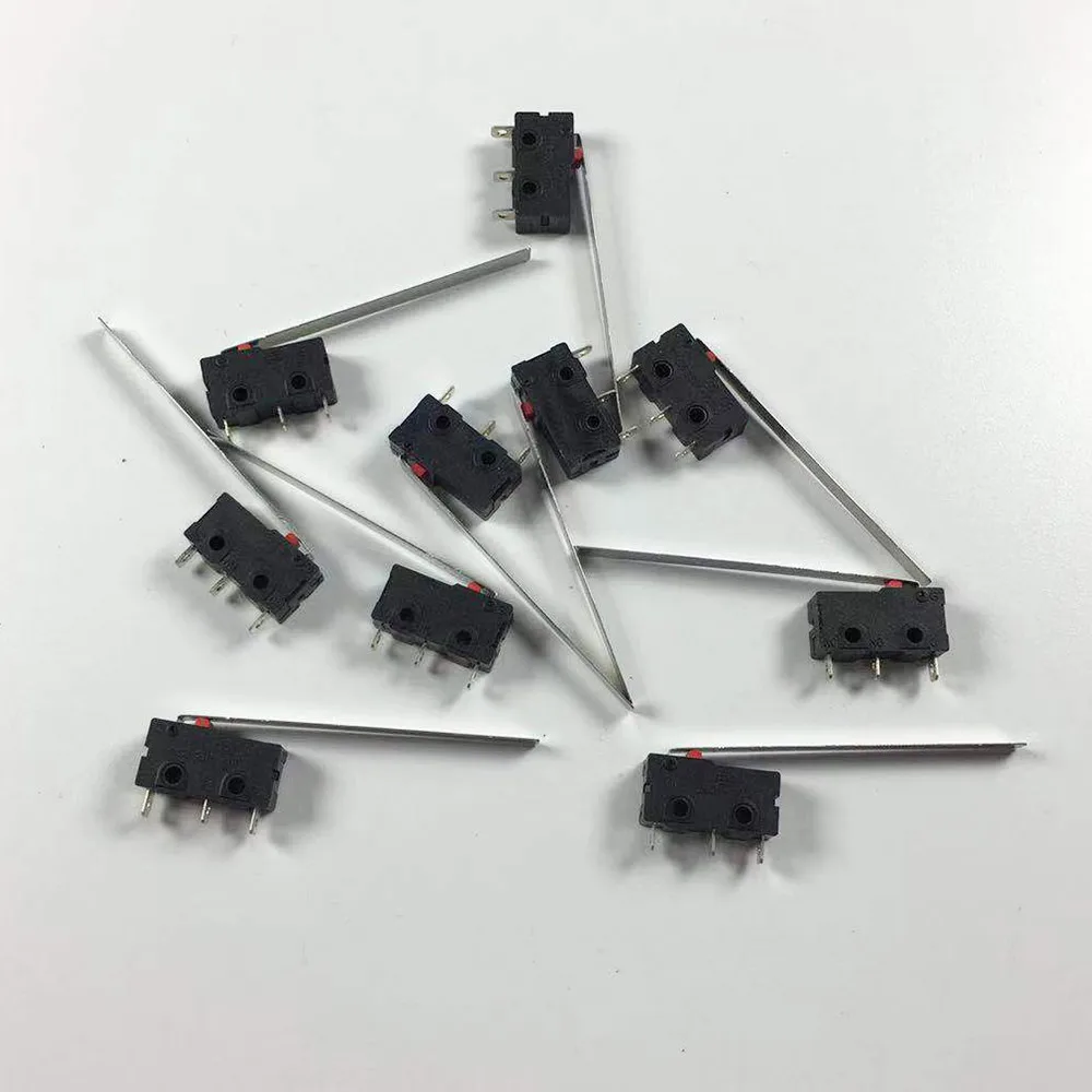 

5 шт., переключатель для мыши, прямоугольный, микро переключатель, кнопка для мыши, трехногая ручка под давлением, MS-014, внутренняя Пряжка, Дли...