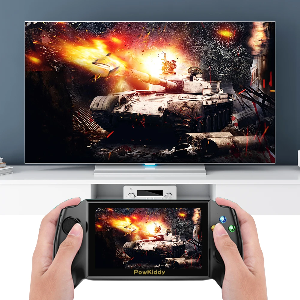 

Powkiddy X13 Portable Linux System 5 inch LCD Handheld Pocket Retro Game Console Classic Games Mini Retro Console