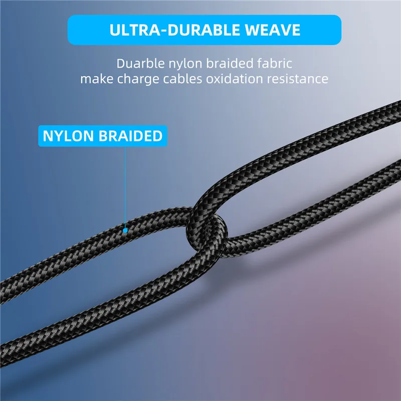 Зарядный кабель USLION USB C к Type для iPhone Honor 30 Pro Quick Charge 4 0 PD 100 Вт MacBook Pro|Кабели