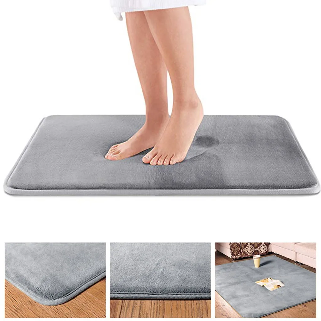 Memory Bath Mat Anti Slip Rug With Strong Carpet Water Absorption Shaggy Bathroom Kitchen Floor Tapis Salle De Bain | Дом и сад