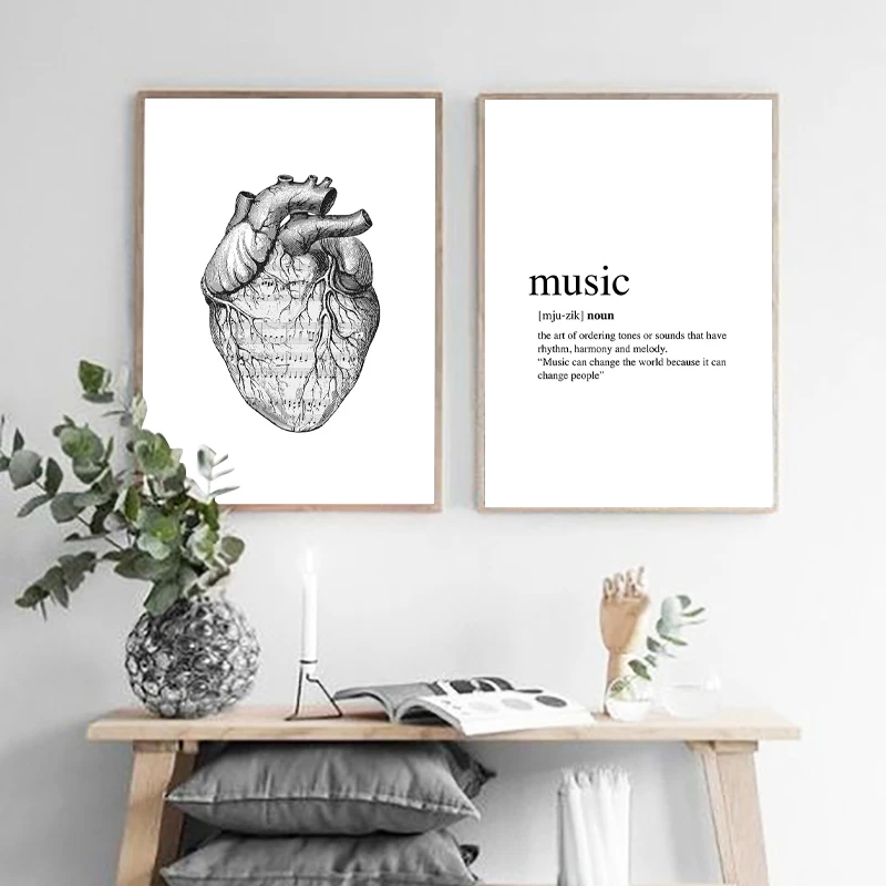 Черно белый холст с цитатами и разрешением музыки музыкальные вдохновляющие