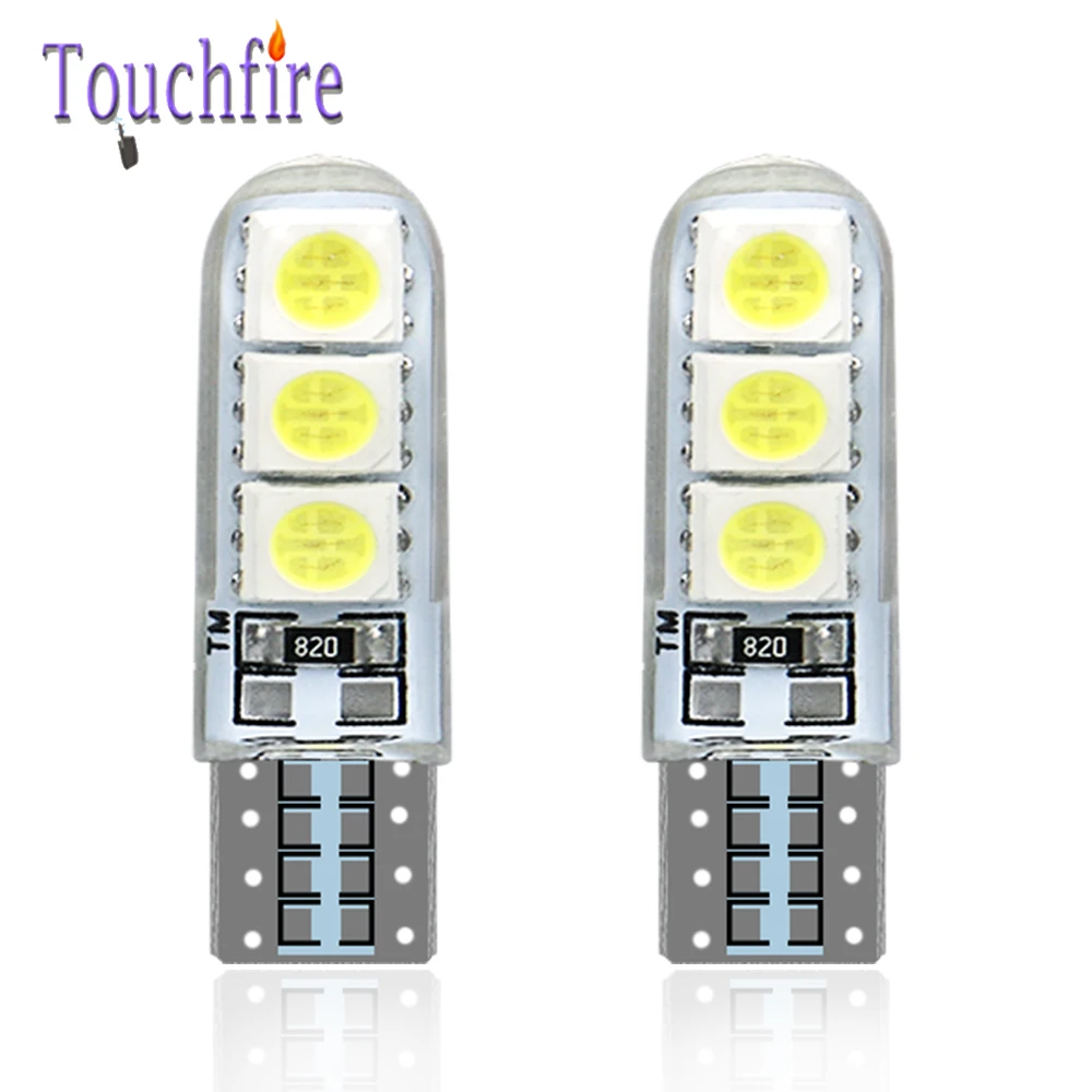 100pcs Auto T10 W5W LED car Bulbs 194 5630 6Chips COB Silicone Shell Car Marker interior Reading lamp Silica Gel Wedge Wholesale |