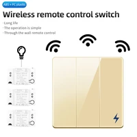 433 mhz ac 110v 220v 10a 123 gang wireless wall panel switch wifi wall switch remote controller for led light lamp fan