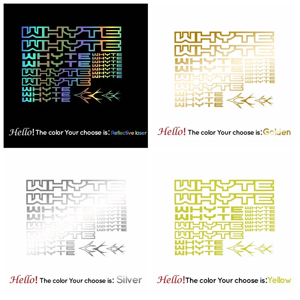 

Compatible Whyte Vinyl Stickers Sheet Bike Frame Cycles Cycling Bicycle Mtb Road