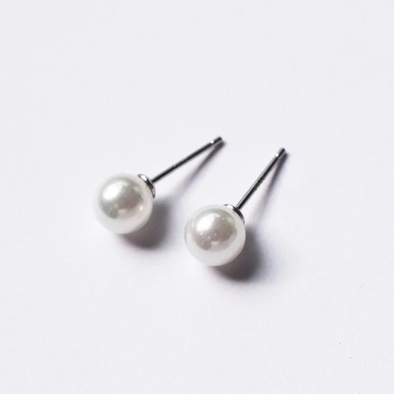 ZOBEI серебряные серьги-гвоздики с геометрическим пресноводным жемчугом модные