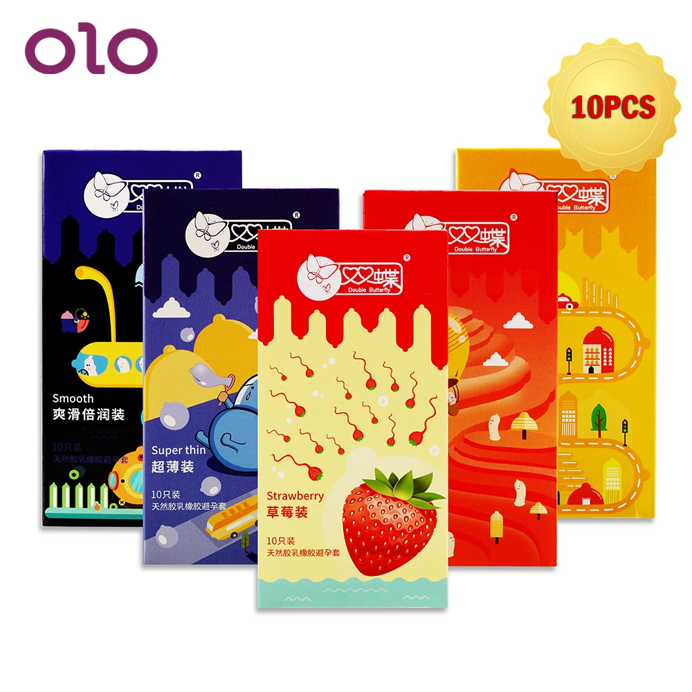 Сверхтонкие презервативы OLO для мужчин ультратонкие из натурального латекса 10