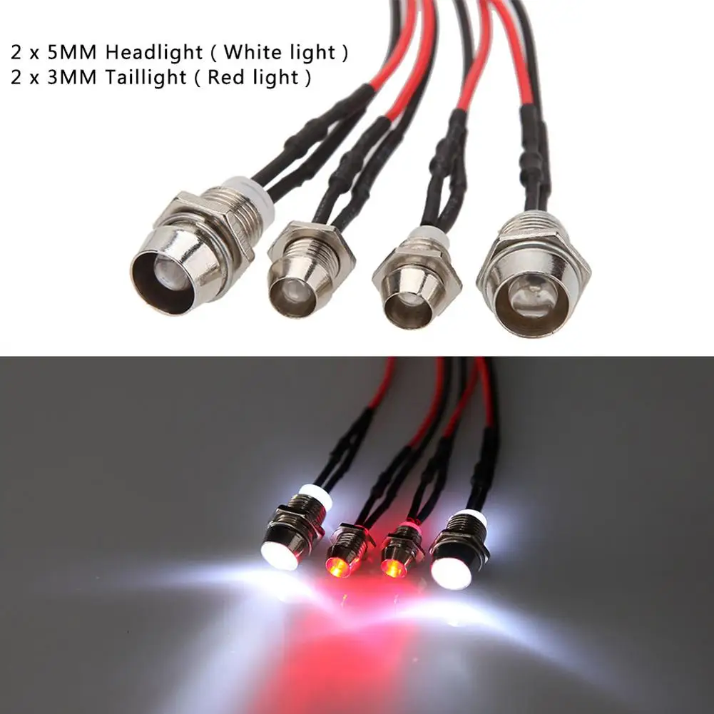 1/10 1/8 4 LED Light Headlight Taillight For HSP RC Monster Truck Cars