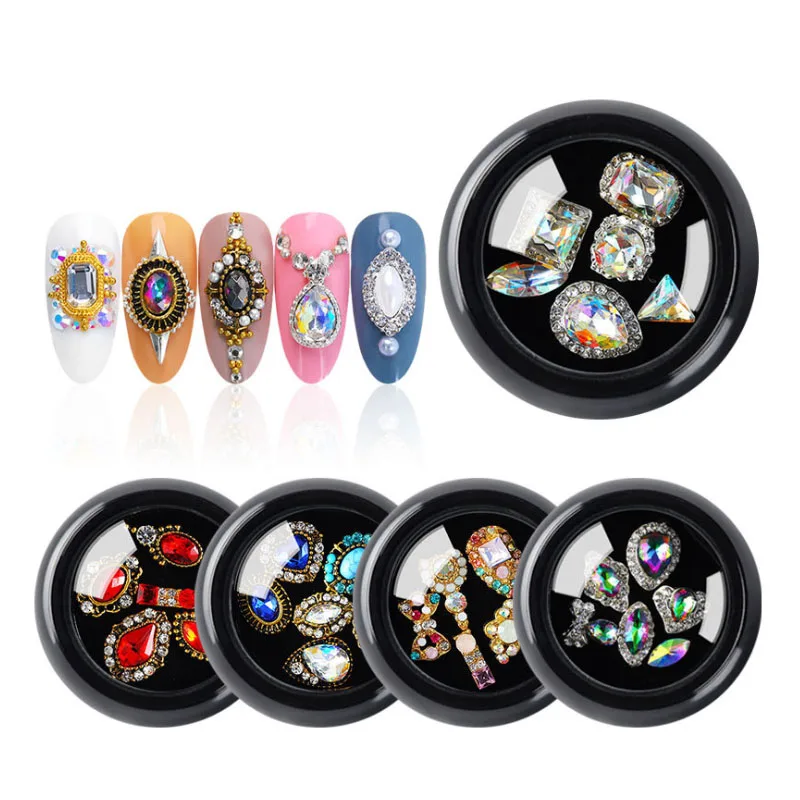 Новые разноразмерные Стразы для ногтей 3D Crystal AB Clear Nail камни дизайна декоративные