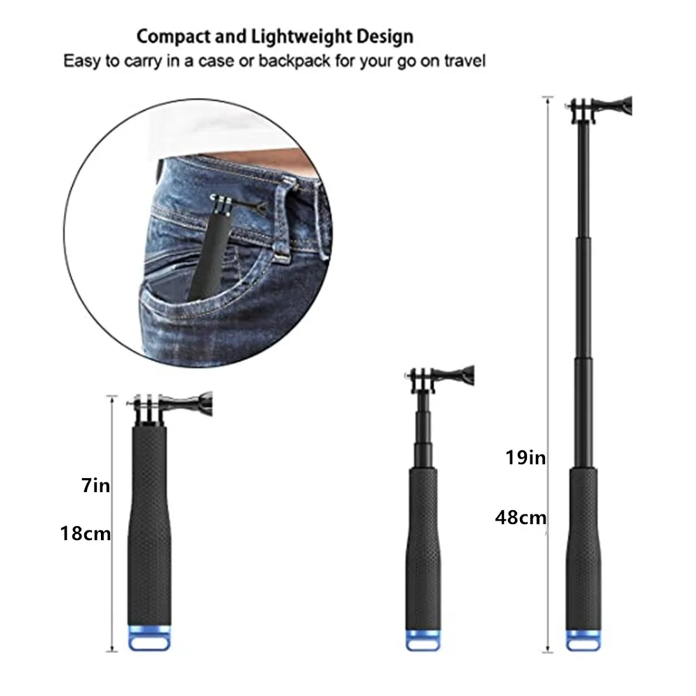48 см алюминиевый сплав выдвижной ручной монопод для селфи с телескопическая