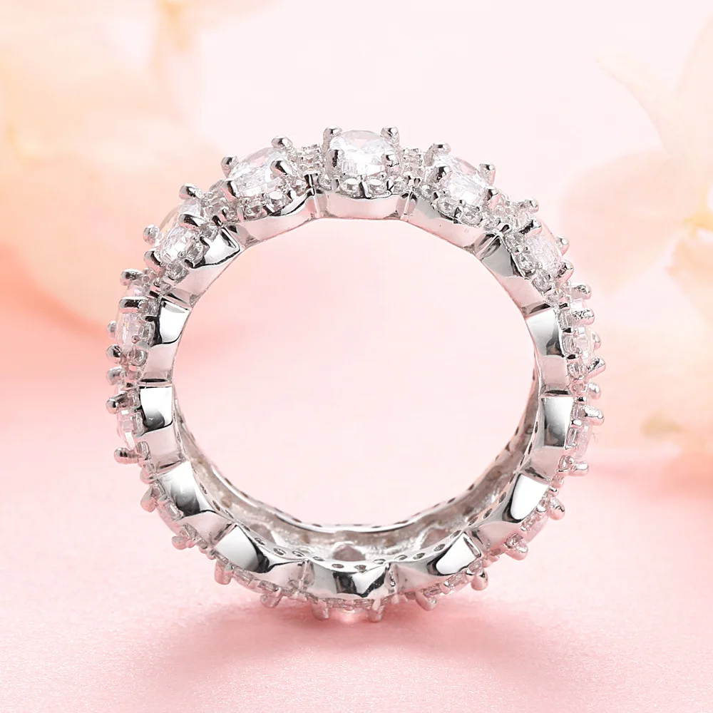 Кольцо для женщин из серебра 925 пробы, с белым цирконием, свадебное кольцо от AliExpress RU&CIS NEW