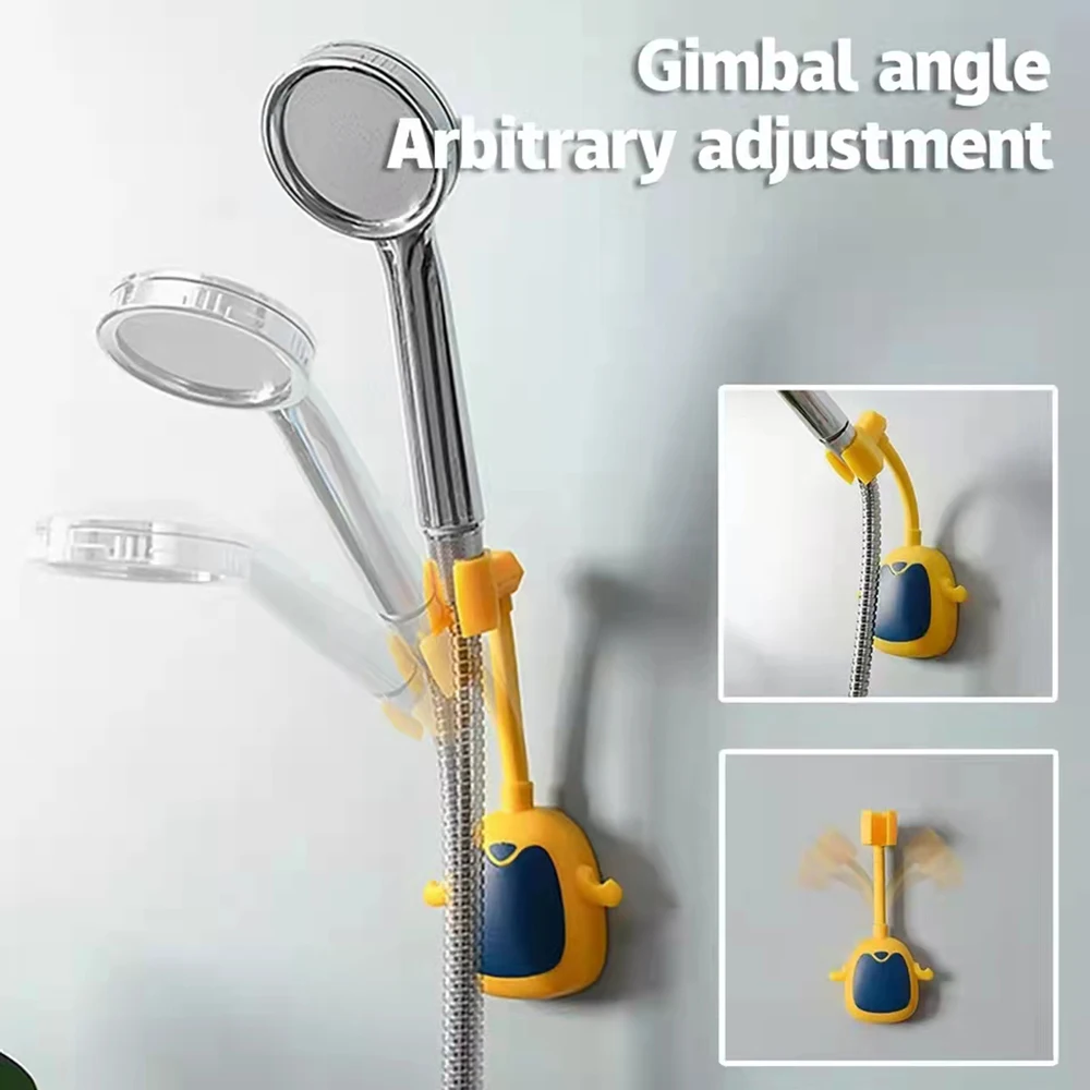 

360 Degrees Rotatable Shower Head Holder Non-porous Bracket Wall-mounted Shower Storage Rack Bathroom Accessories Bracket