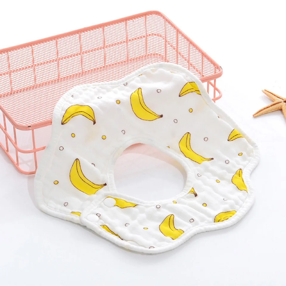 banana 360 детский нагрудник с милым мультипликационным принтом, водонепроницаемый слюнявчик для малышей, Хлопковое полотенце, подходит для детей 0-3 лет, одежда для кормления храпа - Цвет: banana