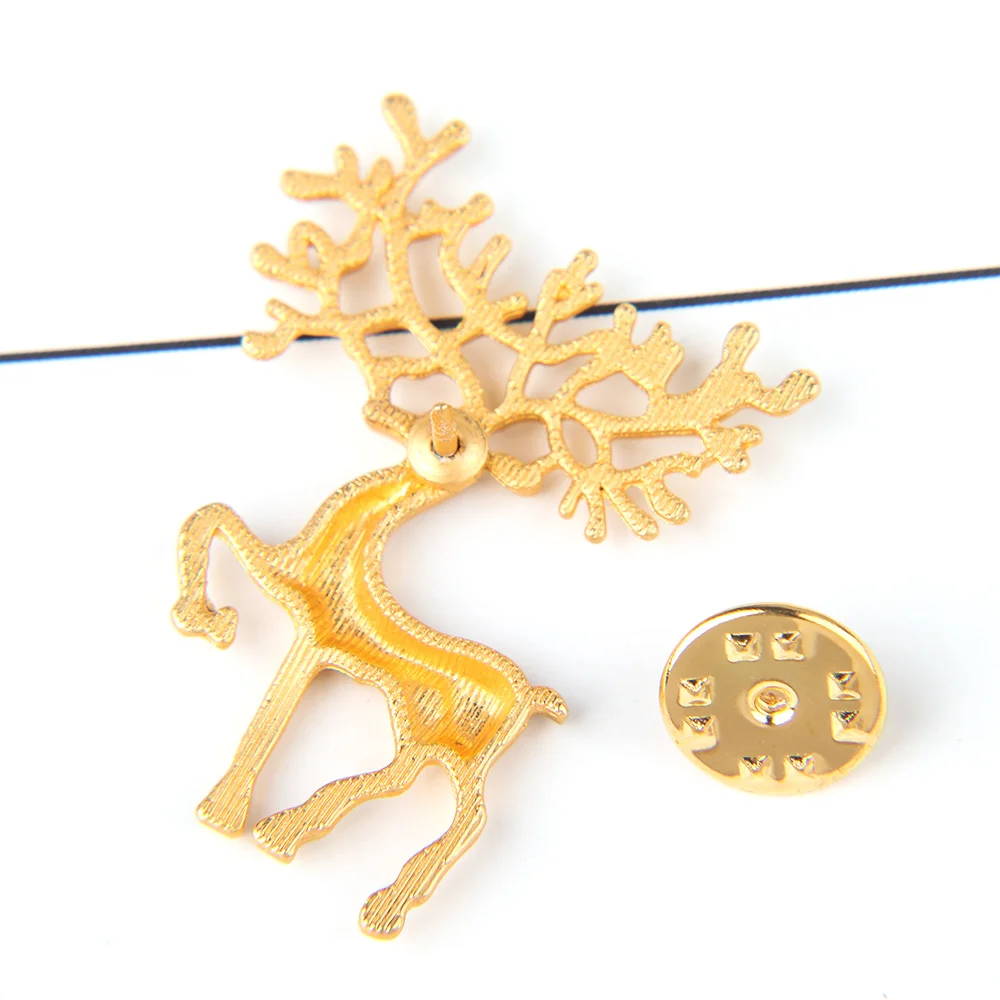 Изысканная брошь в виде оленя металлическая животного булавка на лацкан