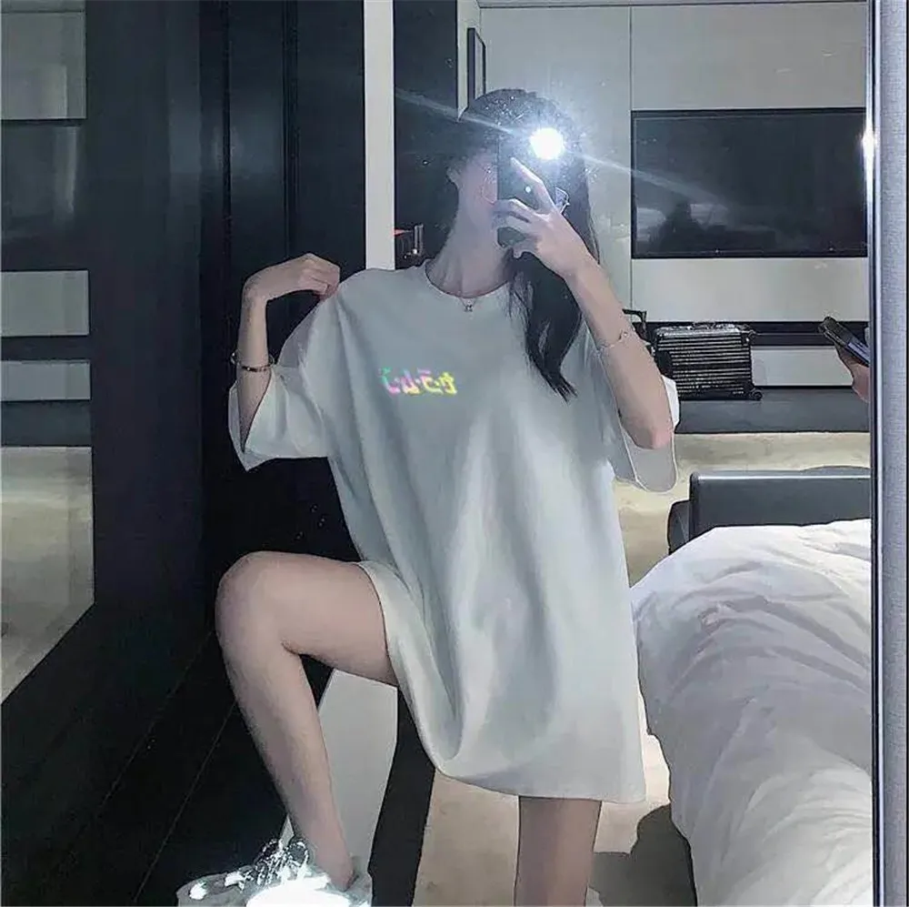 

Reflective Sailor Moon T Shirt Oversized Streetwear Girls Funny Tees Cool Summer Black High Street Funny O-neck T Shirt Women