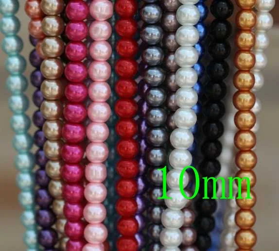 OMH оптовая продажа Бесплатная доставка 10 мм 20 штук белое черное Круглое стекло