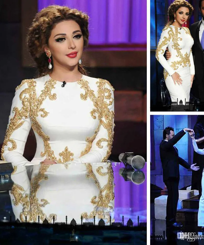 

2015 длинные белые атласные арабские мусульманские Вечерние платья с длинными рукавами Vestidos Longo, вечерние платья с бисером