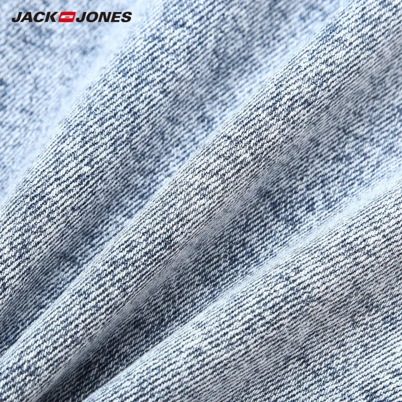 JackJones осенние мужские потертые повседневные узкие джинсы со снежинками уличная