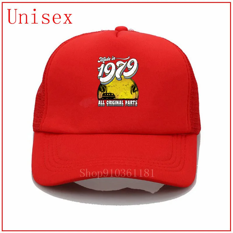 Made in 1979 All Original Parts white women baseball cap Fashion Brands sun hat with plastic shield Snapback | Аксессуары для