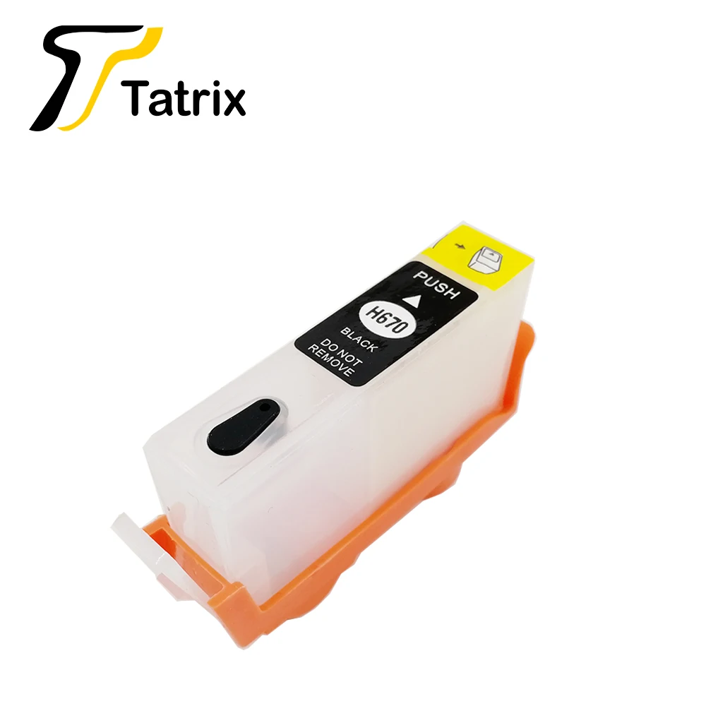 Tatrix для hp 670XL 670 в 4 цветах BK C M Y перезаправляемый картридж с чернилами deskjet 3525 4615 4625