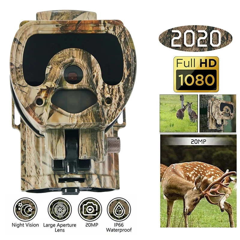 

Outdoor Hunting Camera 20MP Wild Animal Detector Trail Camera 1080P Waterproof Monitoring Infrared Night