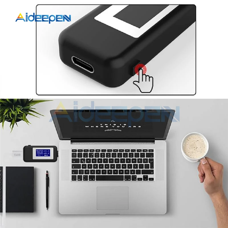 USB TYPE C LCD цифровой измеритель напряжения многофункциональный тестер Вольтметр