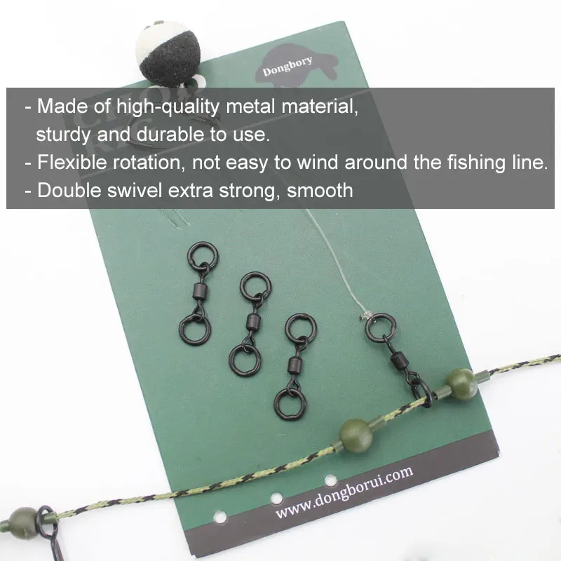 20 шт. аксессуары для ловли карпа из высокоуглеродистой стали двойные поворотные
