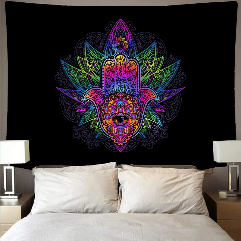 Абстрактный красочный гобелен животные настенный психоделический