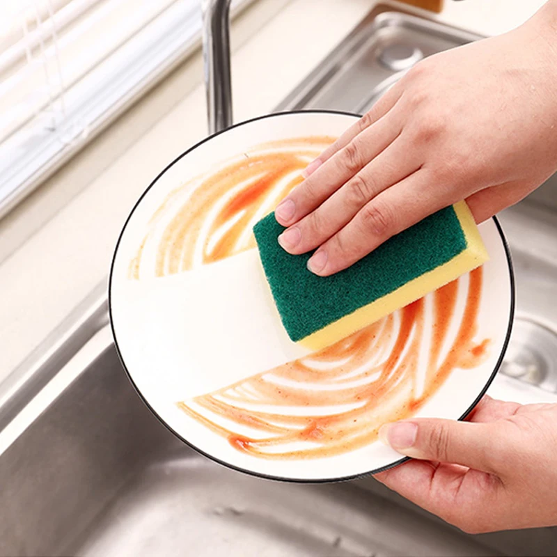 

2021 dishwashing sponge kitchen cleaning pot tableware sponge remove dirt cleaning brush household kitchen supplies