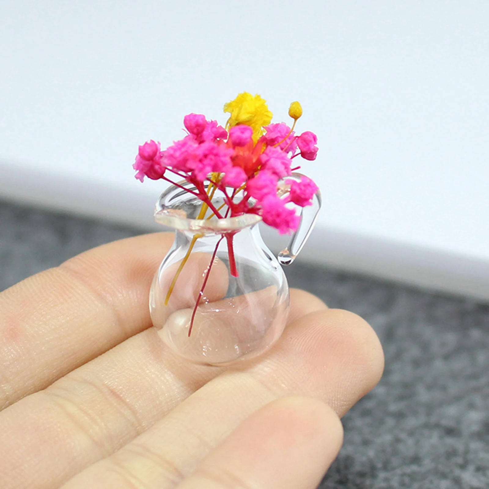 Сделанный вручную стеклянный миниатюрный шар пузырь флакон для серьги кольцо