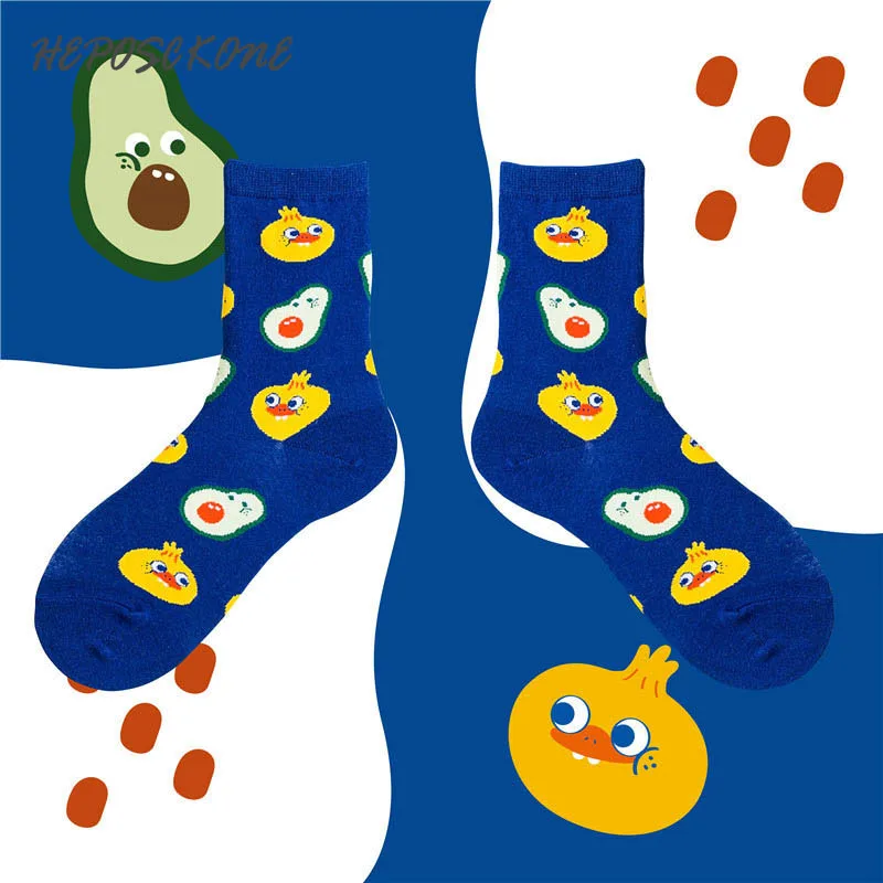 Осенне зимние коллекционные носки с героями мультфильмов женские милые Веселые