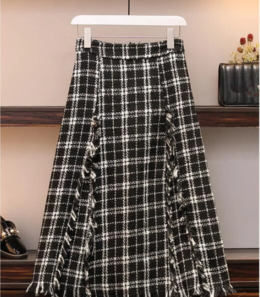 Женский пуловер размера плюс комплект из 2 предметов Осень зима черный плотный