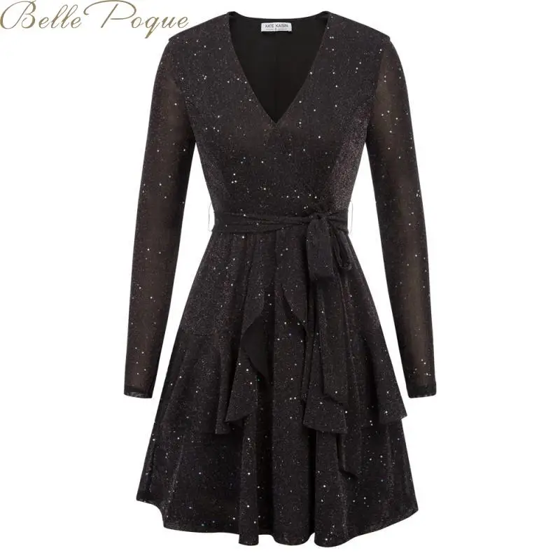 Belle Poque осеннее платье с длинными рукавами для женщин темперамент Винтаж
