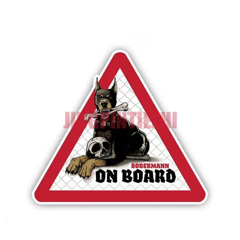 

Personality Car Sticker Dobermann Dog Car Stickers Dog on Board Decals Pet Dog Decal Dog Warning Sign Funny Stickers