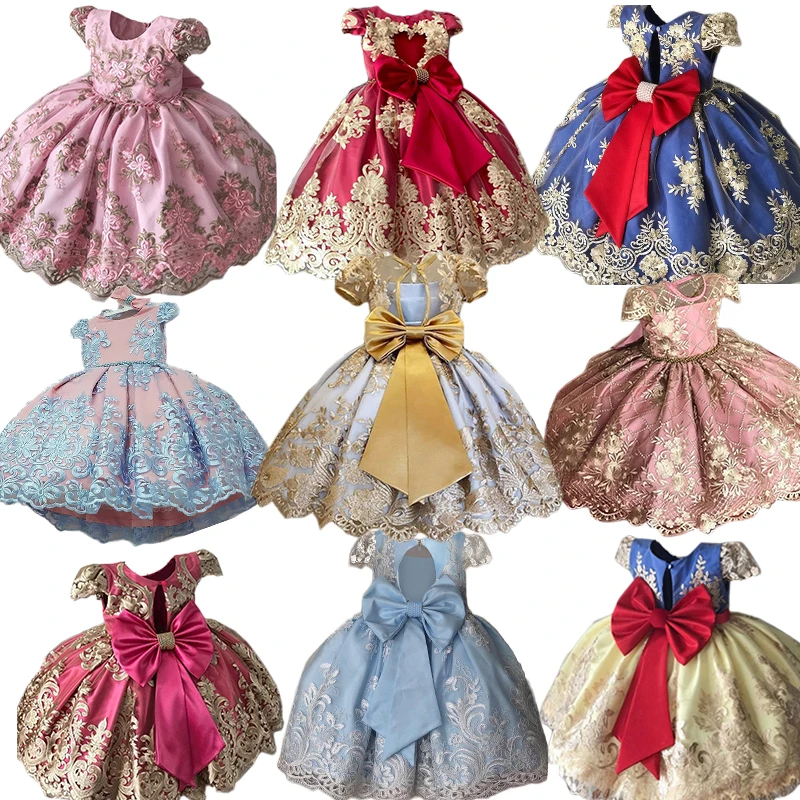 Цветочное свадебное платье для девочек принцессы на день рождения маленьких