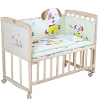 unpainted solid wood bed environmental protection crib newborn bed crib