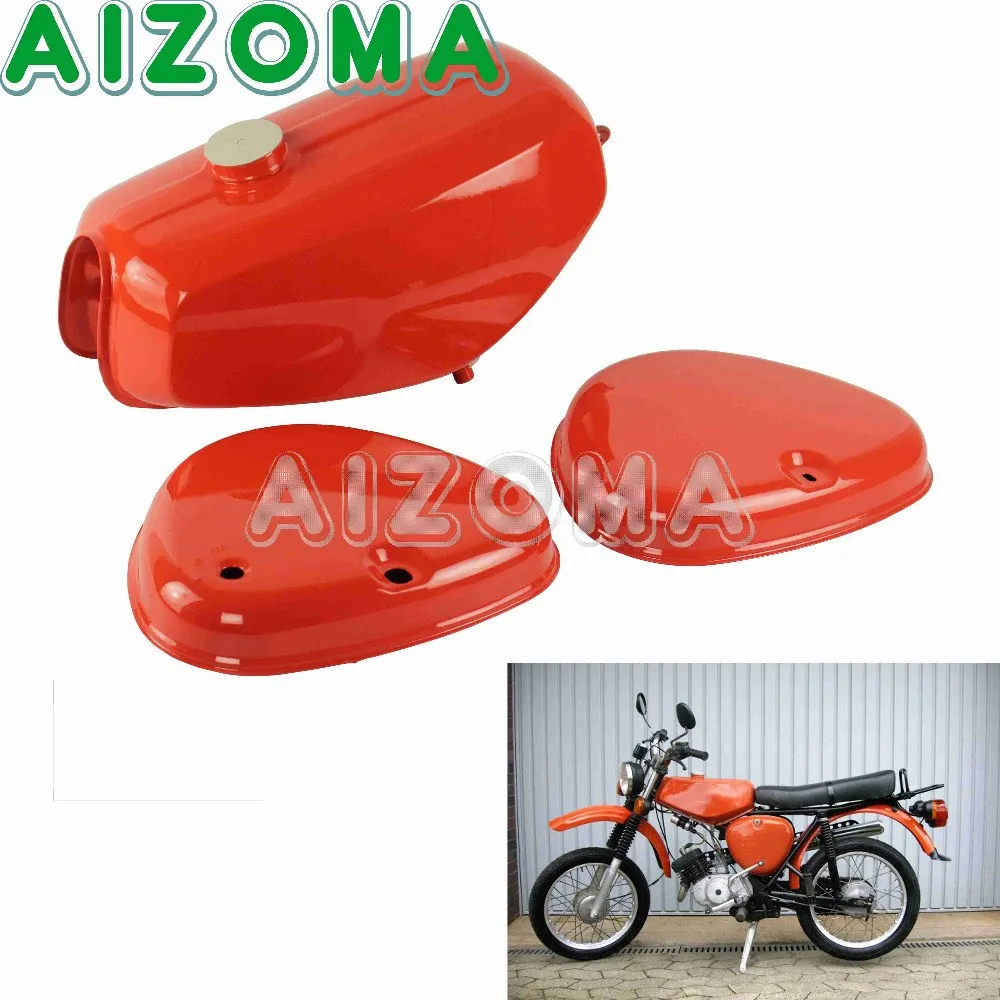 190830 оранжевый мотоциклетный банановый бензиновый бак с 2 шт. боковым покрытием
